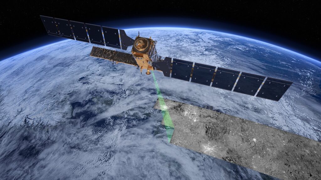 Sentinel-1_radar, som er en del af ESA's satellitprogram for indsamling af data for vertikale landbevægelser